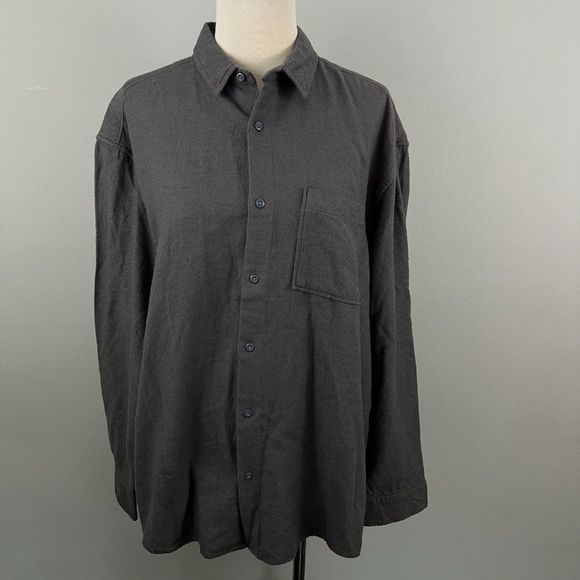 NWT BP Grey Flannel Button Down Shirt (S) - Picture 4 of 9